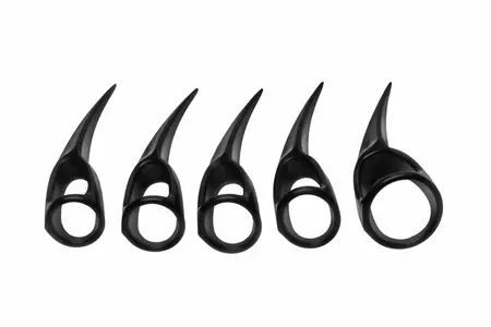 XR Brands Sensory Claw Rings Black Set - 10 Pieces, Multiple Sizes