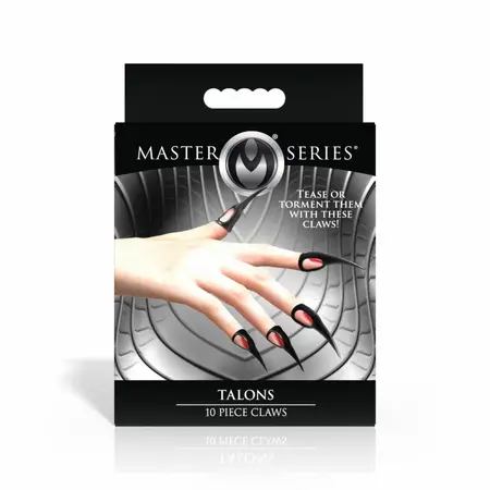 XR Brands Sensory Claw Rings Black Set - 10 Pieces, Multiple Sizes