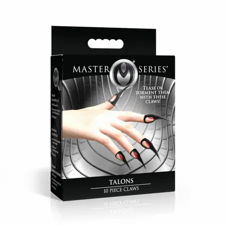 XR Brands Sensory Claw Rings Black Set - 10 Pieces, Multiple Sizes
