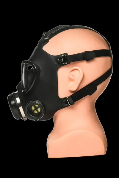 XR Brands Intimate Inhaler Gas Mask Black & White with Adjustable Straps