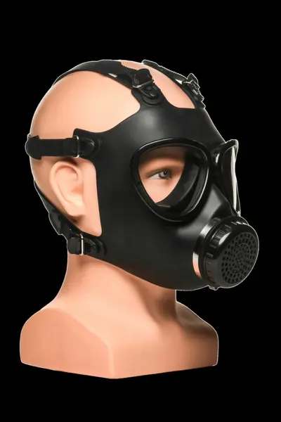 XR Brands Intimate Inhaler Gas Mask Black & White with Adjustable Straps