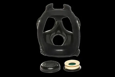 XR Brands Intimate Inhaler Gas Mask Black & White with Adjustable Straps