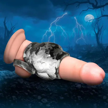 XR Brands Night Prowler Silicone Ball Support Ring Gray