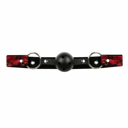 Bedroom Fantasies 8-Piece Lace & Leather Look Bondage Set Red