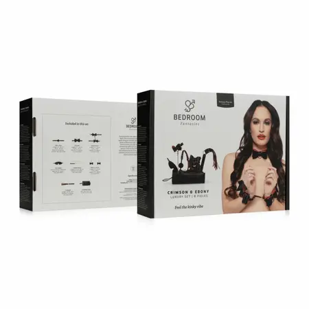 Bedroom Fantasies Crimson & Ebony 8-Piece Premium Restraint Set