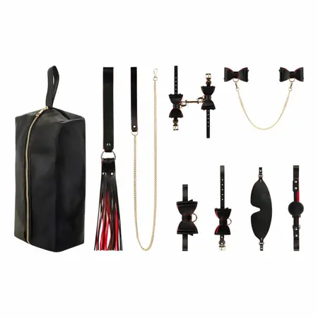 Bedroom Fantasies Crimson & Ebony 8-Piece Premium Restraint Set