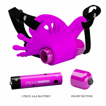 Pretty Love Sloane Intimate Silicone Butterfly Massager, Purple