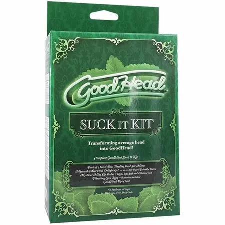 GoodHead Suck It комплект за орален секс с мента и вибриращ пръстен