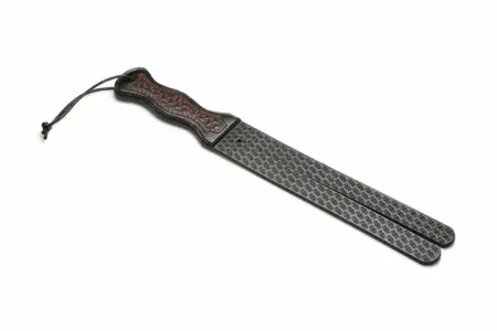 XR Brands Scottish Tawse Black - Vegan Leather Impact Tool, 45 cm