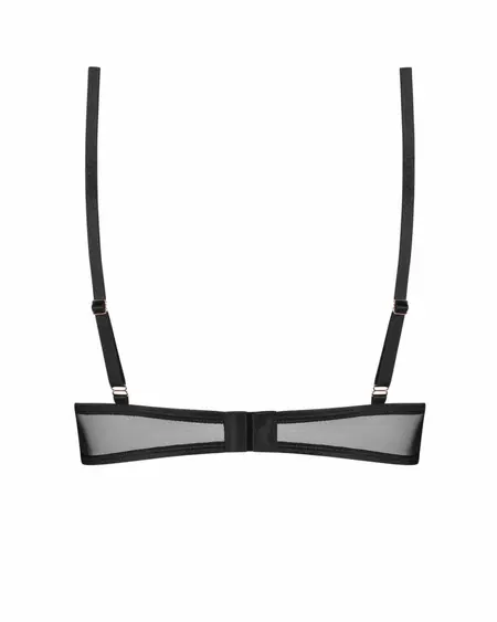 Obsessive Freedom Euridia Bra Black with Geometric Straps, Adjustable Fit M/L