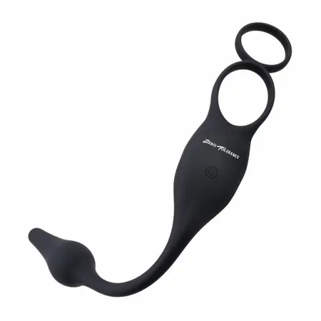 Evolved Novelties Plug & Tug Black Dual Stimulation Silicone System