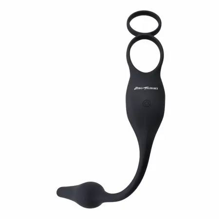 Evolved Novelties Plug & Tug Black Dual Stimulation Silicone System