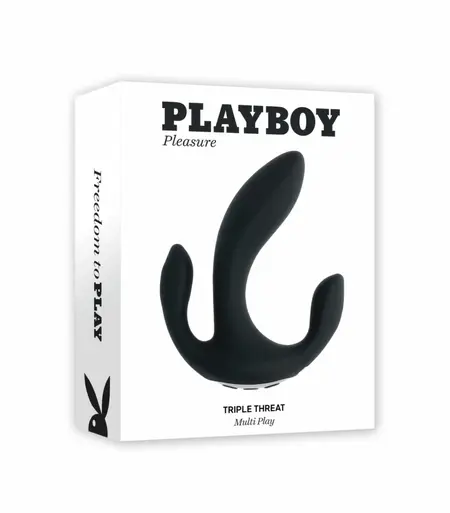 Playboy Triple Threat Black Multi-Motor Intimate Device Silicone
