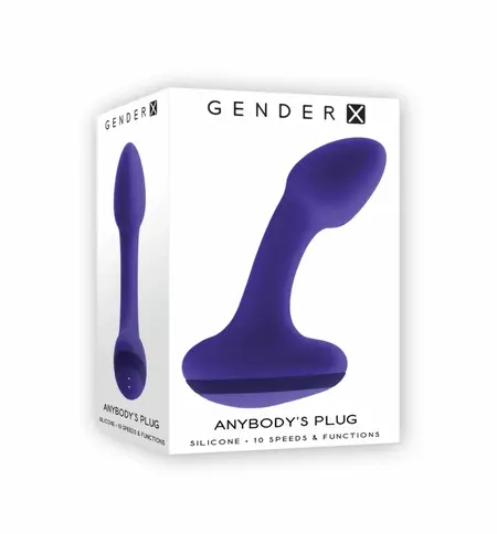 Evolved Novelties Anybody's Plug Purple - Ergonomic Wavy Design Small