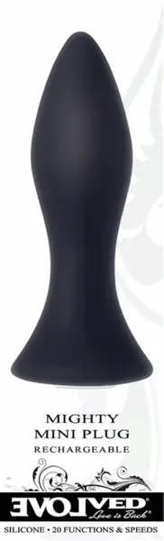 Evolved Novelties Mighty Mini Plug Black - Compact Vibrating Intimate Device