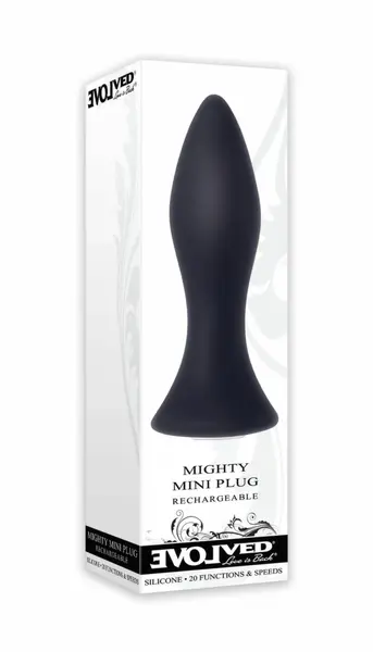 Evolved Novelties Mighty Mini Plug Black - Compact Vibrating Intimate Device
