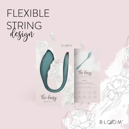 Bloom Daisy Vibrating Egg Green - Silicone, Waterproof, 5 Modes