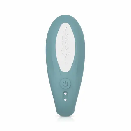 Bloom Jasmine C-Shape Vibrator Green - Soft Silicone, Swipe Control