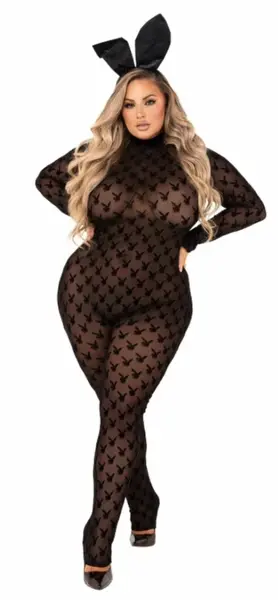 Playboy Lingerie Bunny 2-Piece Set Black - Iconic Logo & Ears