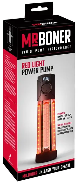 MrBoner Red Light Power Pump Vacuum Trainer with Infrared & LED Display