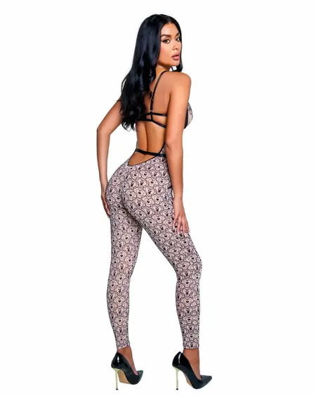 Playboy Bunny Kiss Catsuit - Adjustable Straps & Underwired Cups, Black