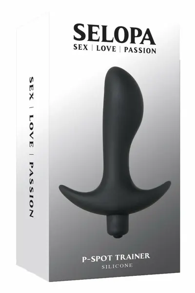 SELOPA P-SPOT TRAINER Silicone Vibrating Plug 12.7cm Black