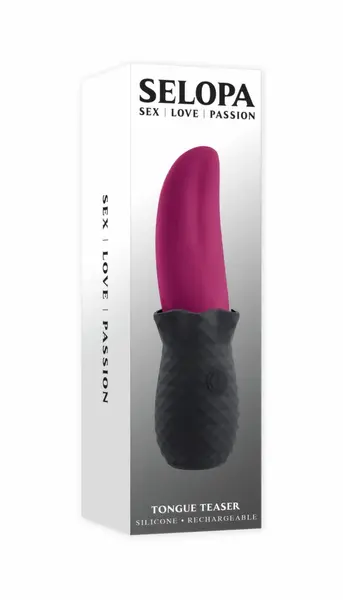 Evolved Tongue Teaser Silicone Vibrating Device Waterproof USB Pink