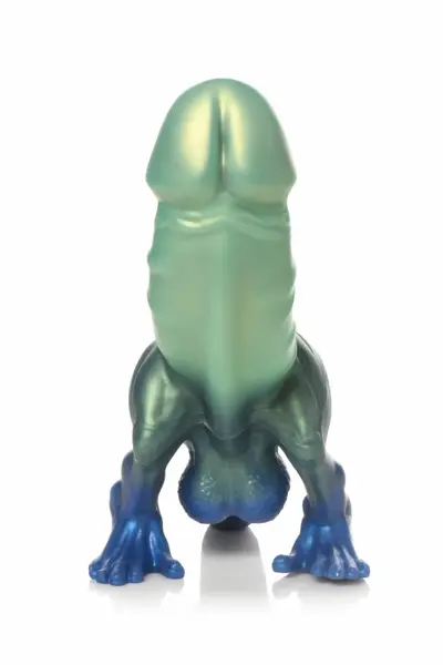 XR Brands Jurassic Series Silicone Prehistoric Model Green-Blue L