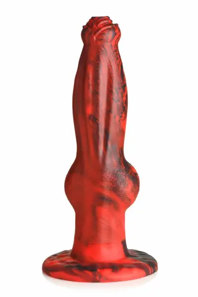 XR Brands Hel-Wolf Intimate Thrusting & Vibrating Device Red/Black
