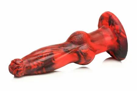 XR Brands Hel-Wolf Intimate Thrusting & Vibrating Device Red/Black