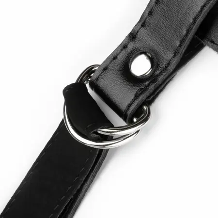 Fetish Collection Double Silicone Intimate Set Adjustable Black Harness