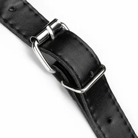 Fetish Collection Double Silicone Intimate Set Adjustable Black Harness