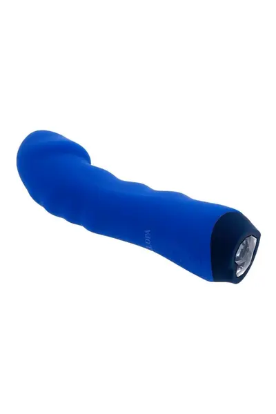 SELOPA Blue Banger Intimate Silicone Vibrator with Gem Control, 13.6 cm