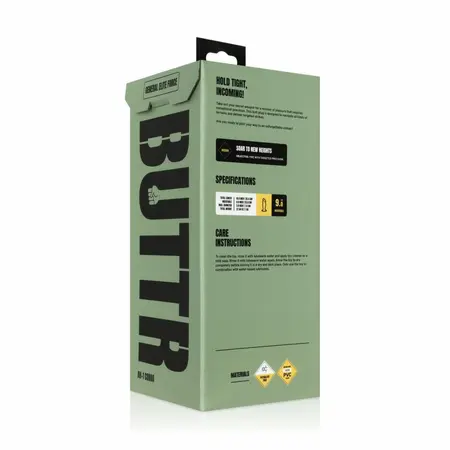 BUTTR AH-1 Cobra Intimate Plug PVC Black 15 cm with Secure Base