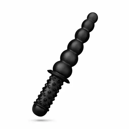 BUTTR Akimbo Dual-Ended Beaded & Ribbed Silicone Intimate Wand 36 cm