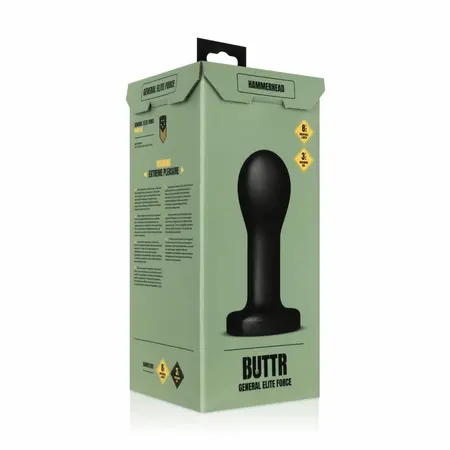 BUTTR Hammerhead Intimate Plug Large 20.5 cm Black Silicone