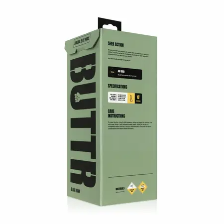BUTTR Black Hawk Curved Model with Textured Surface, Black, Large Size