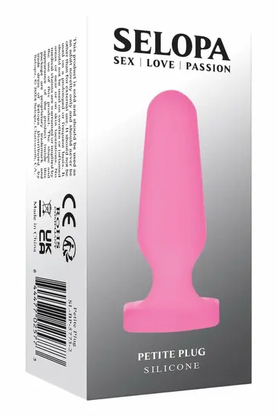 Petite Plug малък силиконов анален разширител, черен, 7,3 см