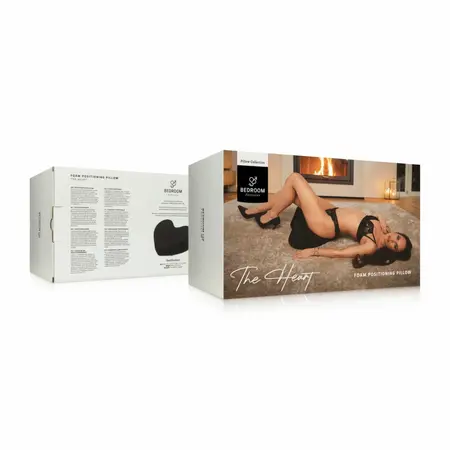 Bedroom Fantasies Heart-Shaped Positioning Pillow Black Soft Support