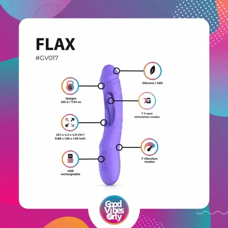 Good Vibes Only Flax Intimate Machine Silicone 7-Mode Vibrator G-Spot