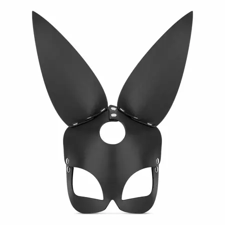 Bedroom Fantasies Bold Bunny Mask Black Adjustable Leather Accessory