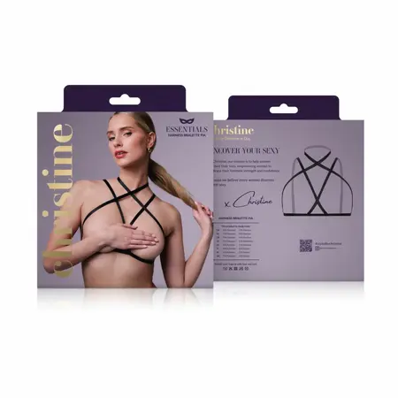 Bijoux Indiscrets Fia Strappy Harness Bralette Black - Adjustable Chic Lingerie