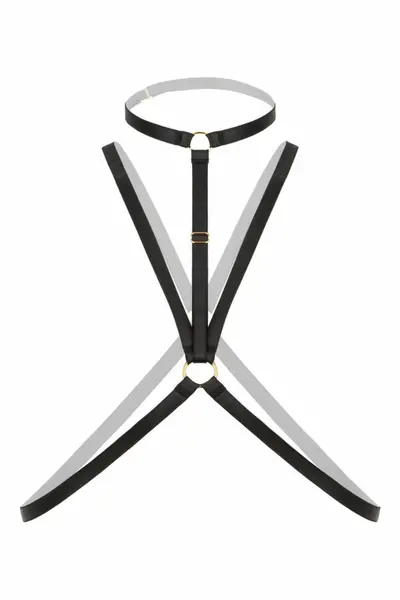 Secret Love Strappy Harness Bralette Black - Adjustable Fashion Accessory