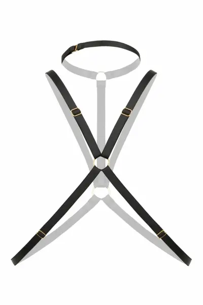 Secret Love Strappy Harness Bralette Black - Adjustable Fashion Accessory