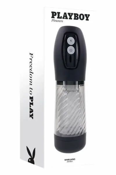 PLAYBOY WHIRLWIND Intimate Thrusting & Spinning Device, USB-C, Black