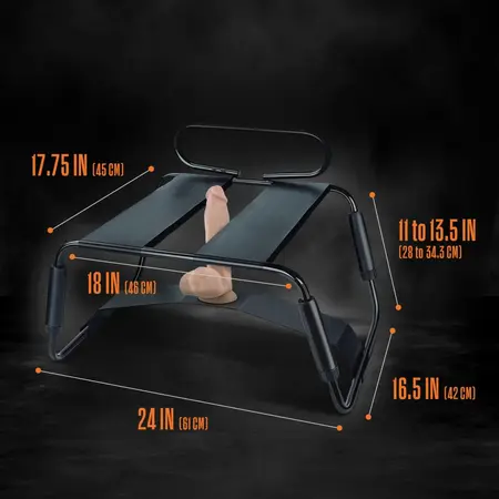 Blush Temptasia Surrender Intimate Chair Black Adjustable 136kg Max Load