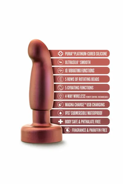 Blush Novelties Anal Adventures Matrix Bionic Plug Remote Copper