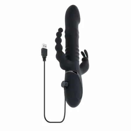 Evolved Big Bunny Energy Black - Multi-Zone Silicone Intimate Device