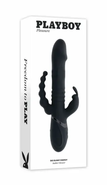 Evolved Big Bunny Energy Black - Multi-Zone Silicone Intimate Device