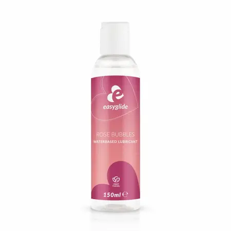 EasyGlide Rose Bubbles Water-Based Lubricant 150ml, pH-Balanced Formula